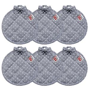 دستگیره منسوجات خسروشاهی برتر مدل گرد طرح خالدار کد DGM176 بسته 6 عددی