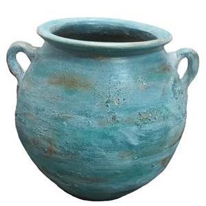 گلدان سفالی مدل پتینه طرح ساده