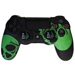 محافظ دسته پلی استیشن 4 طرح جمجمه مدل Green skull PS4292 به همراه روکش آنالوگ