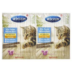 تشویقی گربه وینستون مدل طعم مرغ و  گوشت اردک بسته 10 عددی