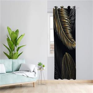 پرده طرح برگ مدل مخمل پانچی کد 2727 z سایز 140x200 سانتی متر