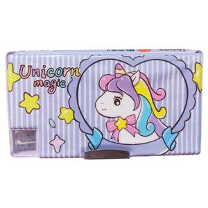 جامدادی مدل کتابی بزرگ تراش دار طرح یونیکورن کد 03