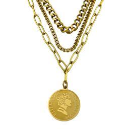 گردنبند زنانه مدل سکه الیزابت کد N4516