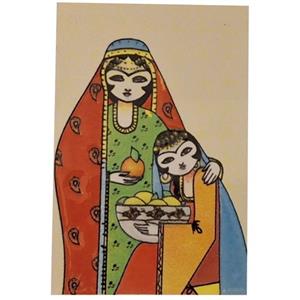 تابلو کاشی مدل خاتون کد SERKHA