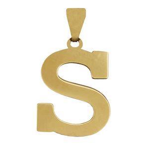 آویز گردنبند طلا 18 عیار زنانه مدل حرف S کد S2068 -