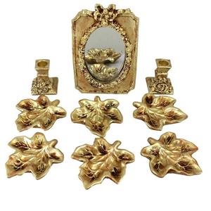 مجموعه ظروف هفت سین 9 پارچه مدل برگ و گل