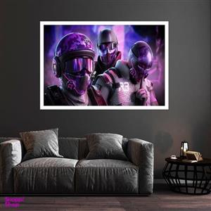 تابلو بکلیت طرح بازی Rainbow Six Extraction مدل قاب شاسی W-s8894