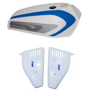 باک موتور سیکلت تیزرو پارت مدل کاستوم 84 WHT مناسب برای هوندا CDI به همراه قاب بغل