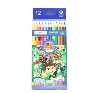 مداد رنگی 12 رنگ آسیا مدل Ben10