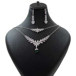 نیم ست نقره زنانه جی تی ای مدل زنجیری -