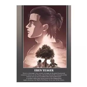 پوستر مدل انیمه اتک ان تایتان Attack on titan طرح ارن ییگر Eren Yeager کد 80
