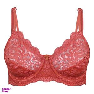 سوتین زنانه پانیذ مدل فنردار گیپوری کد 66367-new رنگ گلبهی