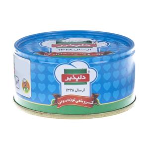 کنسرو ماهی تن دلپذیر مقدار 180 گرم Delpazir Canned Tuna Fish 180gr