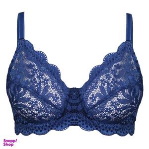 سوتین زنانه پانیذ مدل فنردار گیپوری کد 66337-new رنگ سرمه ای