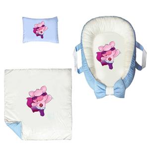 سرویس خواب سه تکه نوزاد مدل گارد محافظ دار طرح فانتزی بتمن کد 040