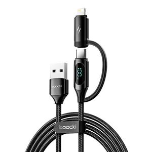 کابل تبدیل USB به لایتنینگ/USB-C توکی مدل TQ-X03 طول 1 متر 