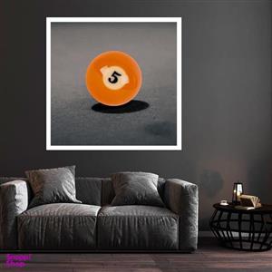 تابلو بکلیت طرح توپ بیلیارد شماره 5 مدل قاب شاسی W-S7483