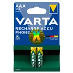 باتری نیم قلمی قابل شارژ وارتا مدل Recharge accu phone 550 mAh XRAY بسته دو عددی