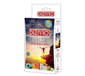 کاندوم خاردار تاخیری دیزارو مدل Perfume Gifts بسته 12 عددی DIZARO DELAY 4PERFIUME GIFTS dizaro professional condoms psc 