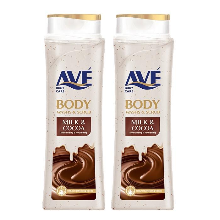 شامپو صورت و بدن اوه مدل شیر و کاکائو وزن 380 گرم بسته 2 عددی