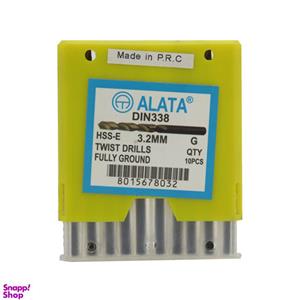 مته آهن آلاتا مدل YP-HSS-E-DIN338-03.2MM سایز 3.2 میلی متر مجموعه 10عددی