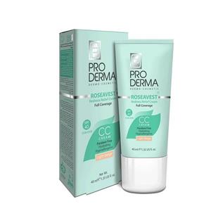 کرم پوشاننده و مرطوب کننده صورت (CC Cream) پرودرما با Pro Derma SPF40 بژ طبیعی 40 میل 