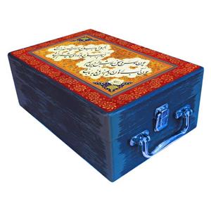 جعبه هدیه مدل چمدان چوبی طرح بهاری کد WS742