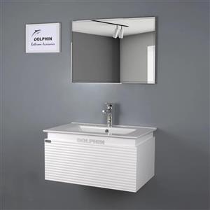 ست کابینت و روشویی دلفین مدل W-7246-bmb به همراه آینه