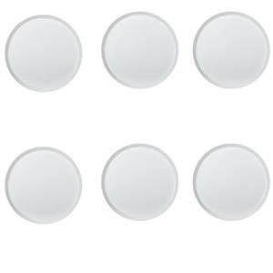 بشقاب زی مدل فرم اس کوچک سایز 9 سفید درجه عالی بسته شش عددی\t