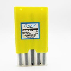 مته آهن آلاتا مدل YP-HSS-E-DIN338-010.5MM سایز  10.5 میلی متر مجموعه 5 عددی