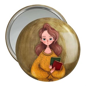 آینه جیبی خندالو مدل دخترونه  کد 5488