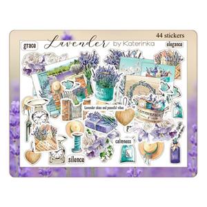 برچسب کاترینکا طرح برش خورده بولت ژورنال و اسکرپ بوک مدل Lavender بسته 44 عددی -