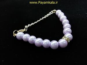 دستبند مروارید اصل طرح 01 یاسی