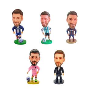 فیگور مدل لیونل مسی طرح تاریخ فوتبالی از بارسلونا تا اینترمیامی مجموعه 5 عددی