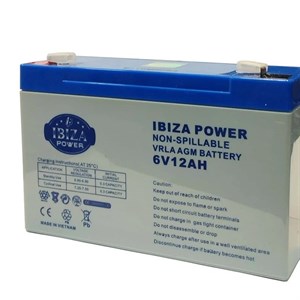 باتری سیلد اسید 6 ولت 12 آمپر ساعت ایبیزا مدل KSRE-6V-12A