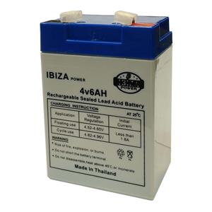 باتری سیلد اسید 4 ولت 6 آمپر ایبیزا مدل KSRE-4V-6A