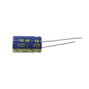 خازن الکترولیت 10uF میکرو فاراد جی دبلیو کو مدل 400v بسته 2 عددی