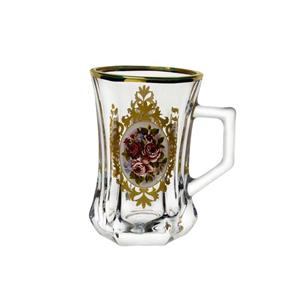 لیوان اسکالو مدل گلکسی طرح گل رز بسته 6 عددی