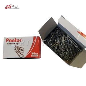 گیره کاغذ پنتر مدل ساده سایز 31 میلی متر بسته 100 عددی Panter Simple Paper Clips Size 28mm Pack of 