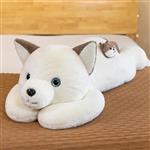 عروسک طرح سگ هاسکی مدل فانتزی کد 110 طول 35 سانتی‌متر