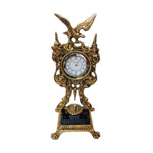 ساعت رومیزی برنجی مدل پایه سنگی کد H-1263