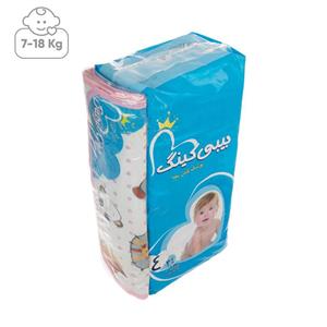 پوشک بیبی کینگ سایز 4 بسته 34 عددی به همراه زیرانداز تعویض کودک Baby King Baby Diaper Size 4 Pack Of 34 with Baby Changing Pad