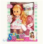 عروسک نوزاد دختر با سیسمونی sweet baby doll