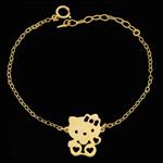 دستبند طلا 18 عیار زنانه طلای مستجابی کد 67064