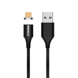 کابل تبدیل مغناطیسی USB به MicroUSB ریمکس مدل RC-200 طول 1 متر