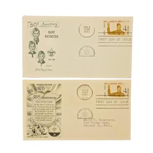 تمبر یادگاری مدل مهر روز پیشاهنگان پسر مجموعه 2 عددی