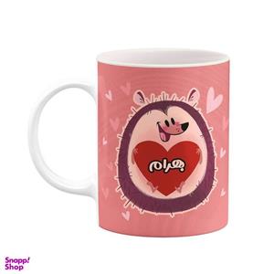 ماگ کاکتی طرح اسم بهرام مدل قلب کد mgn11943