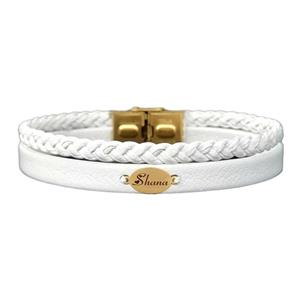 دستبند طلا 18 عیار زنانه لیردا مدل اسم شانا 6711 