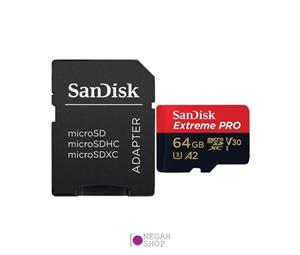 کارت حافظه SanDisk 64GB Extreme SDXC UHS-I Card C10 U3 4K 