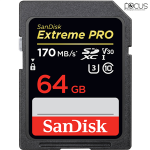 کارت حافظه SDXC سن دیسک مدل Extreme Pro V30 کلاس 10 استاندارد UHS-I U3 سرعت 170mbps ظرفیت 64 گیگابایت کارت حافظه SanDisk 64GB Extreme SDXC UHS-I Card C10 U3 4K